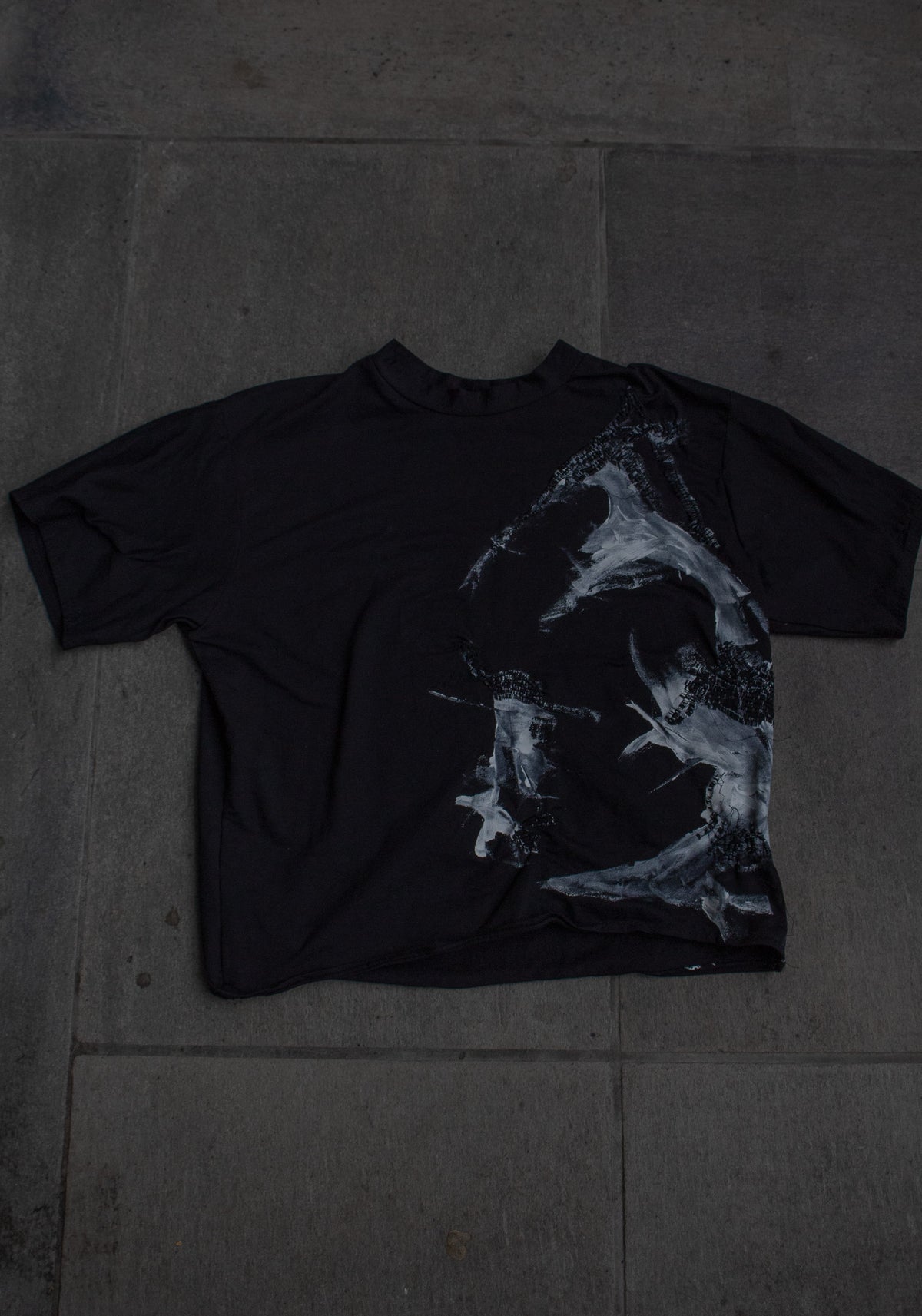 painted embroidered tee 1