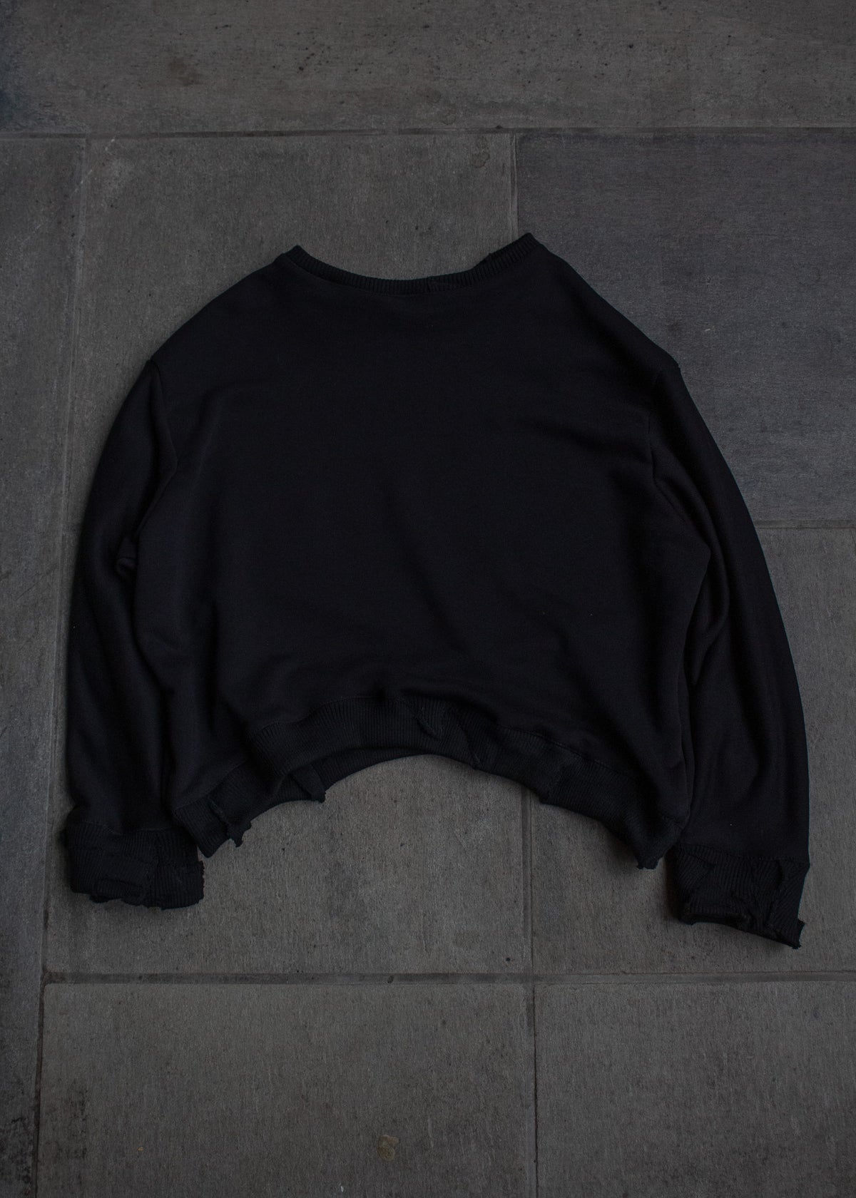 distressed edge sweater 1